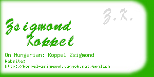 zsigmond koppel business card